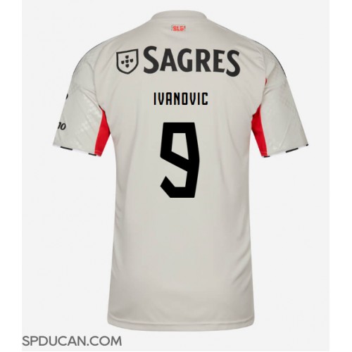 Muški Nogometni Dres Benfica Franjo Ivanovic #9 Gostujuci 2025-26 Kratak Rukav Muški Nogometni Dres Benfica Franjo Ivanovic #9 Gostujuci 2025-26 Kratak Rukav